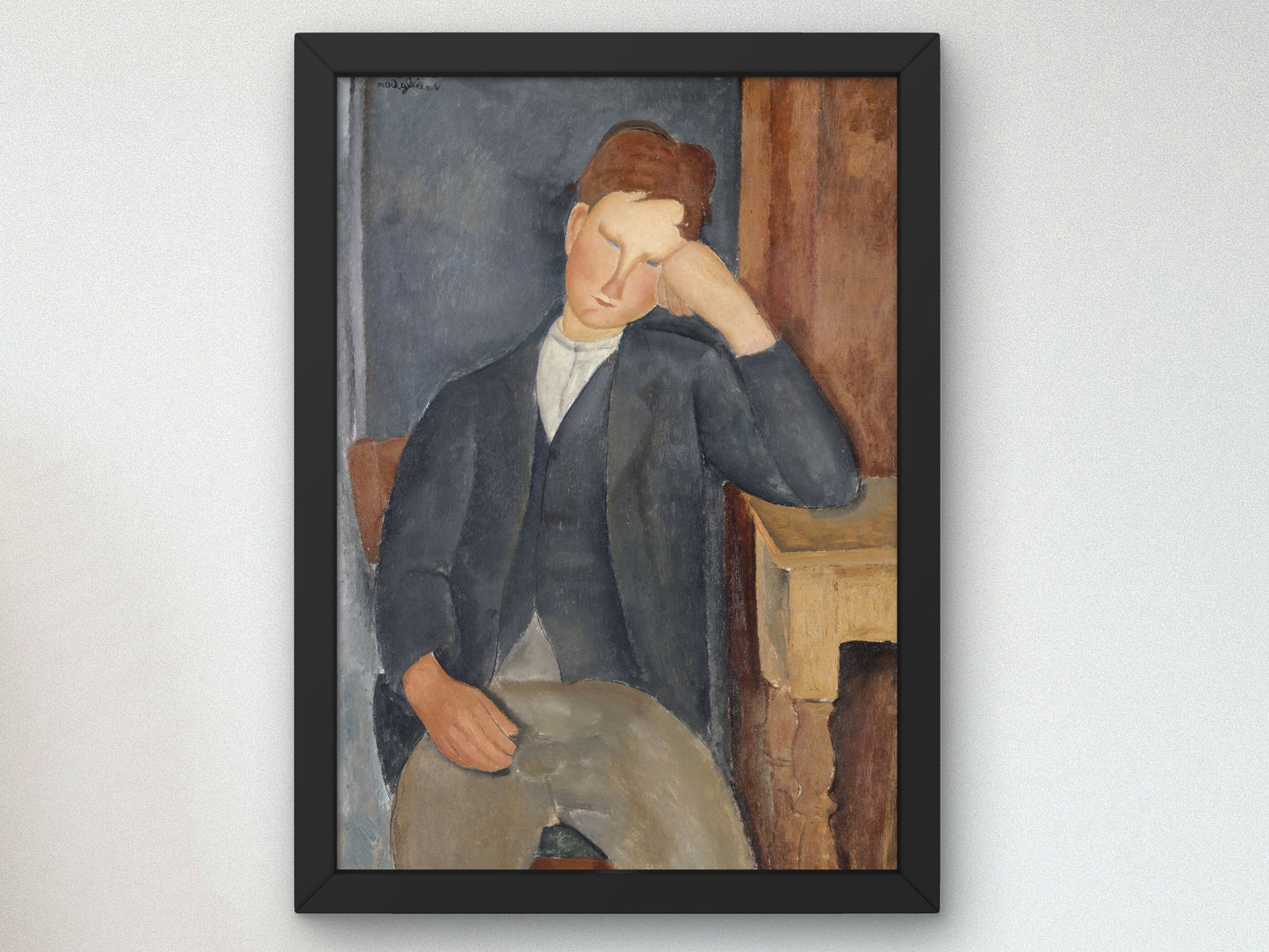 The Young Apprentice by Amedeo Modigliani 1918, Wall Art Print, Fine Art Reproduction, Museum Quality Decor, Poster