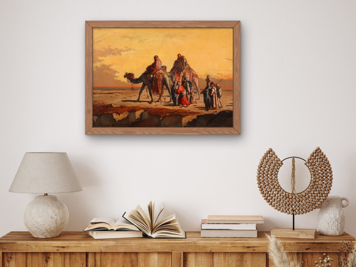 Desert Scene by Francisco Lameyer y Berenguer 1863, Wall Art Print, Fine Art Reproduction, Museum Quality Decor, Poster