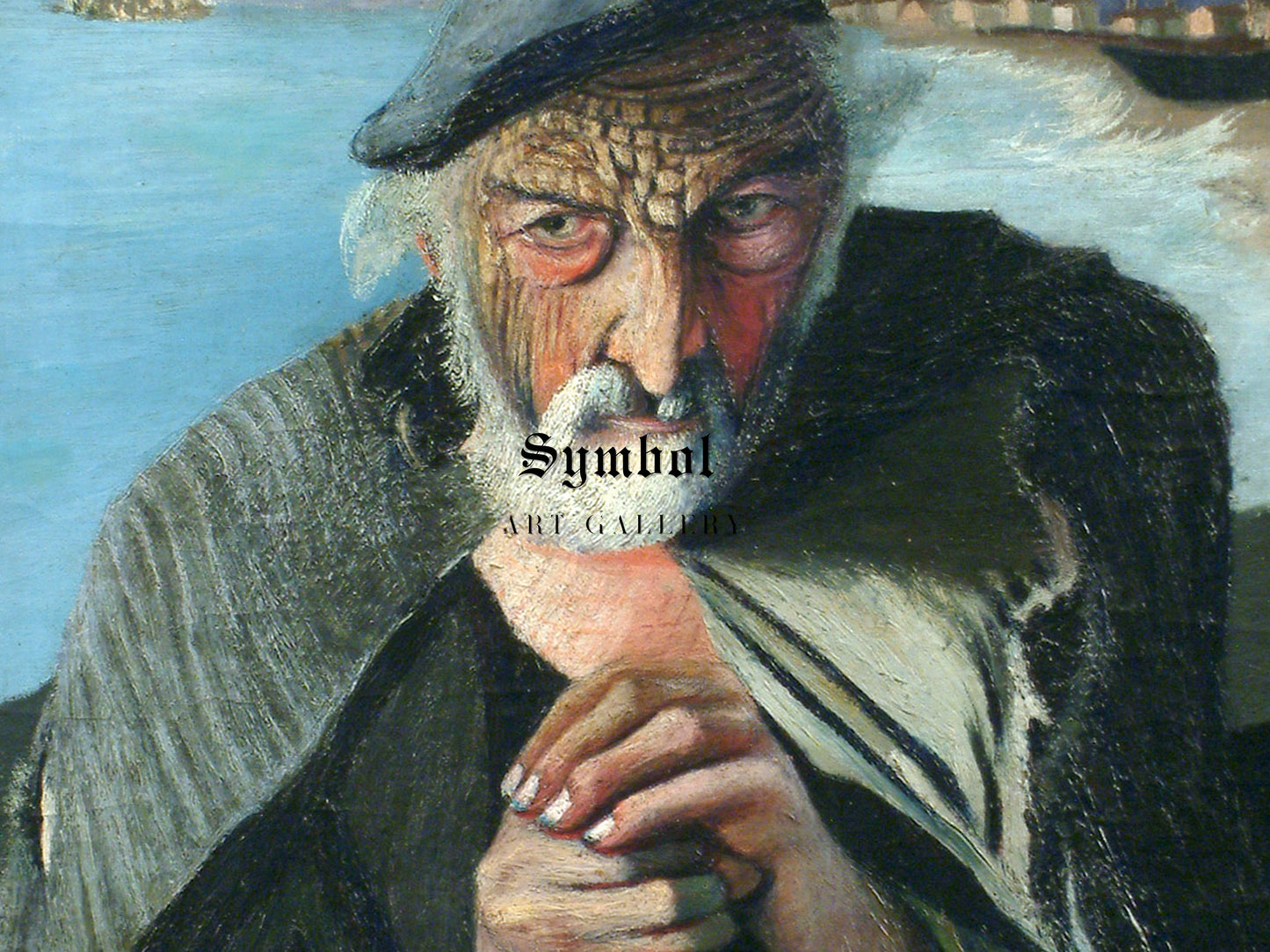 Old Fisherman by Tivadar Csontváry Kosztka 1902, Wall Art Print, Fine Art Reproduction, Museum Quality Decor, Poster