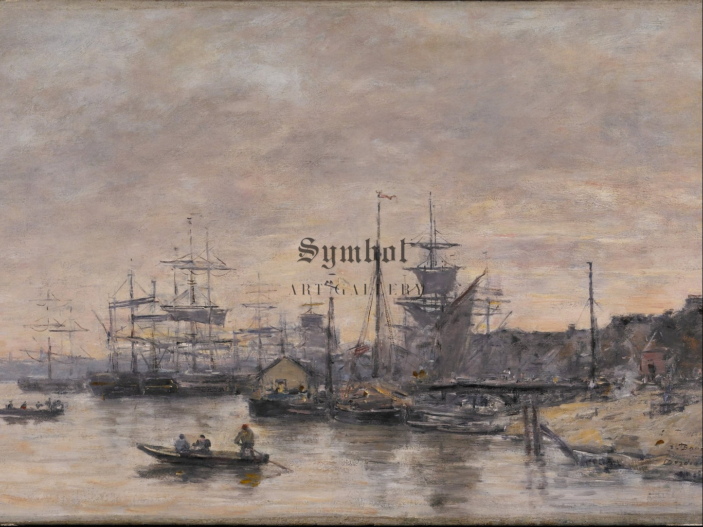 Bordeaux the Harbor by Eugène Boudin 1874, Wall Art Print, Fine Art Reproduction, Museum Quality Decor, Poster