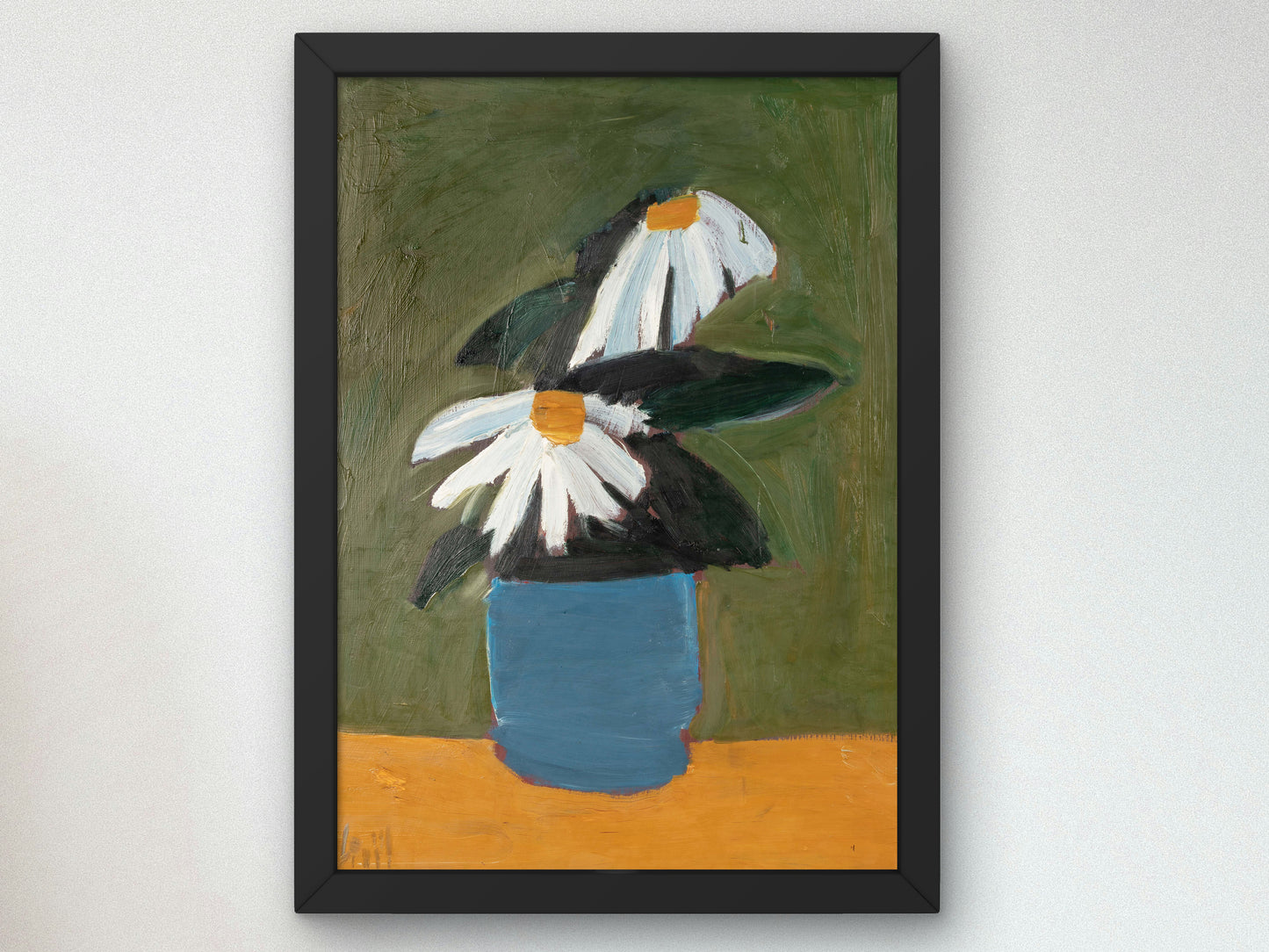 Fleurs au pot bleu by Nicolas de Staël 1954, Wall Art Print, Fine Art Reproduction, Museum Quality Decor, Poster