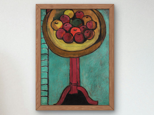 Bowl of Apples on a Table by Henri Matisse 1916, Wall Art Print, Fine Art Reproduction, Museum Quality Decor, Poster