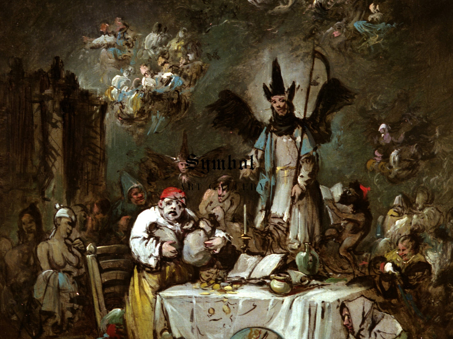 The Avarice by Eugenio Lucas Velázquez 1852, Wall Art Print, Fine Art Reproduction, Museum Quality Decor, Poster