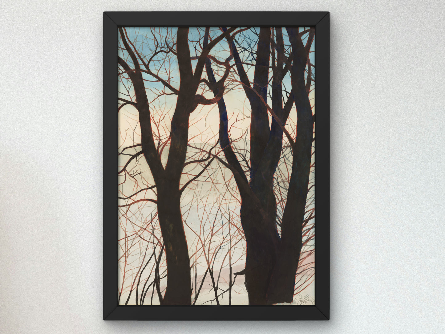 Trees in the Snow by Léon Spilliaert 1929, Wall Art Print, Fine Art Reproduction, Museum Quality Decor, Poster
