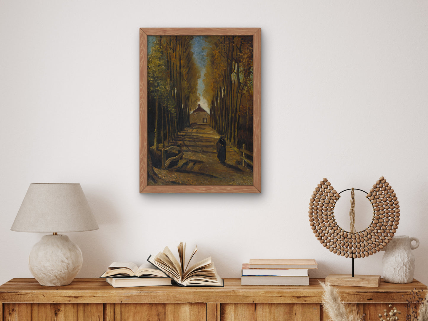 Avenue of Poplars in Autumn by Vincent van Gogh 1884, Wall Art Print, Fine Art Reproduction, Museum Quality Decor, Poster