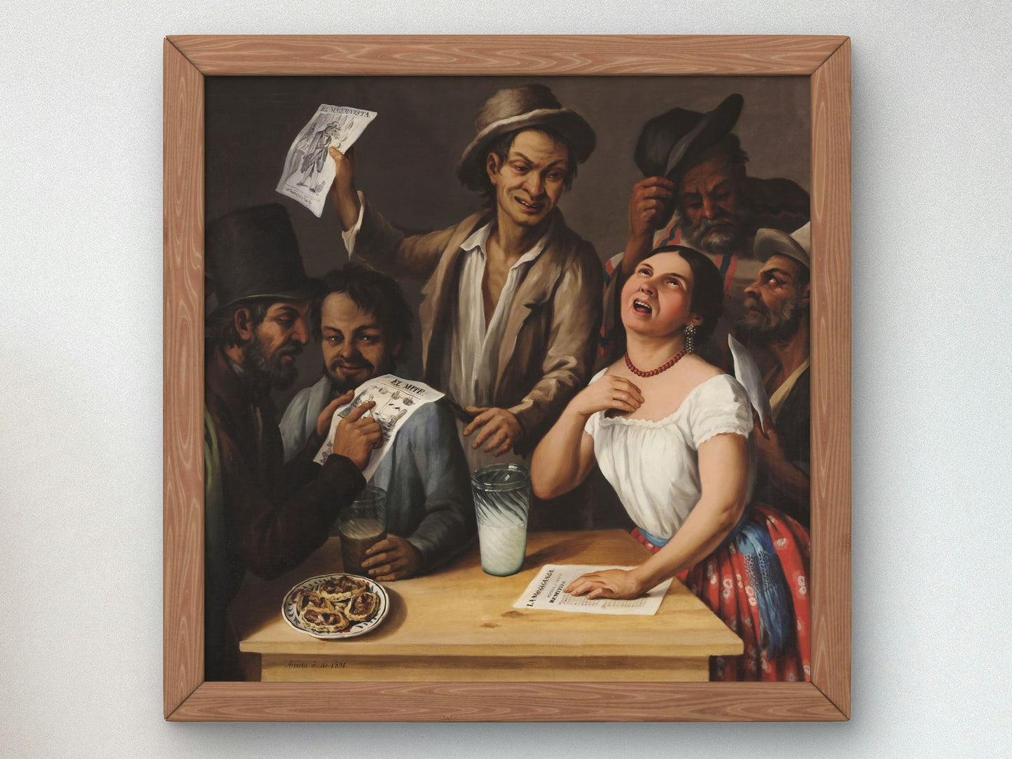 Bar Gathering by Agustín Arrieta 1851, Wall Art Print, Fine Art Reproduction, Museum Quality Decor, Poster