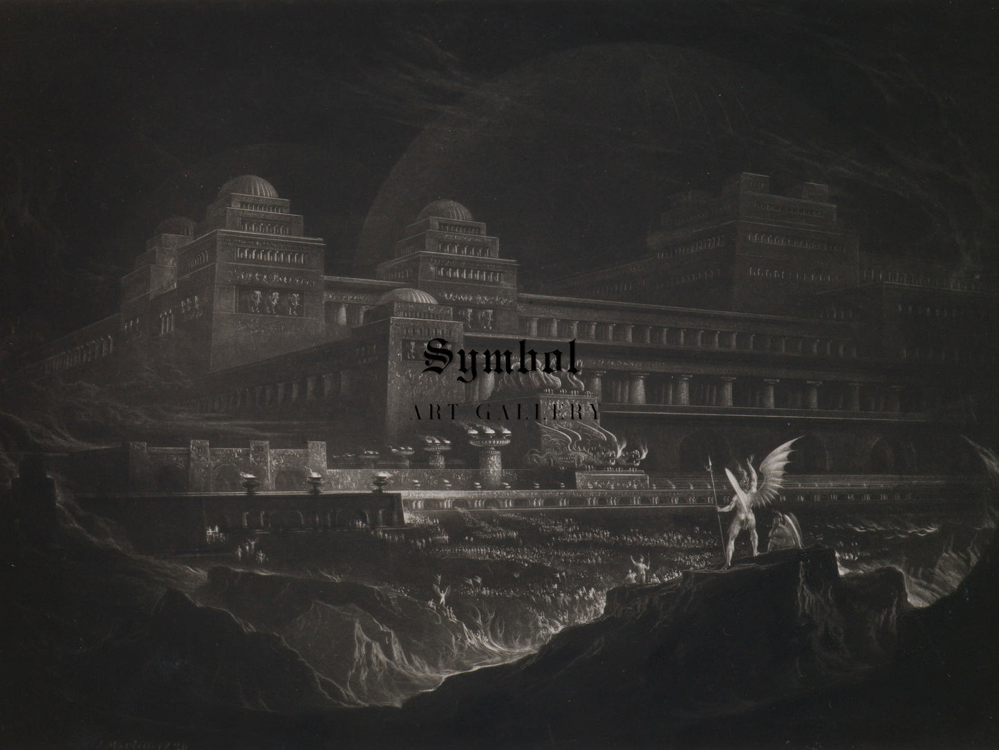 Pandemonium by John Martin 1824, Wall Art Print, Fine Art Reproduction, Museum Quality Decor, Poster
