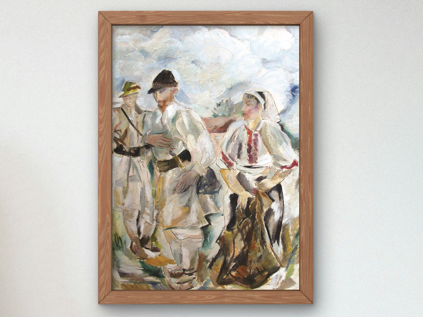 Peasants at the Fair by Elena Popea, Wall Art Print, Fine Art Reproduction, Museum Quality Decor, Poster