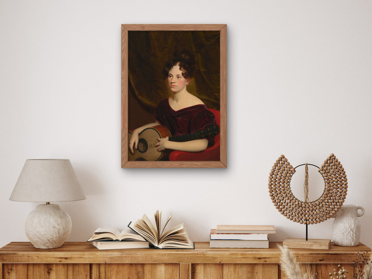Cora Livingston by Charles Cromwell Ingham 1833, Wall Art Print, Fine Art Reproduction, Museum Quality Decor, Poster