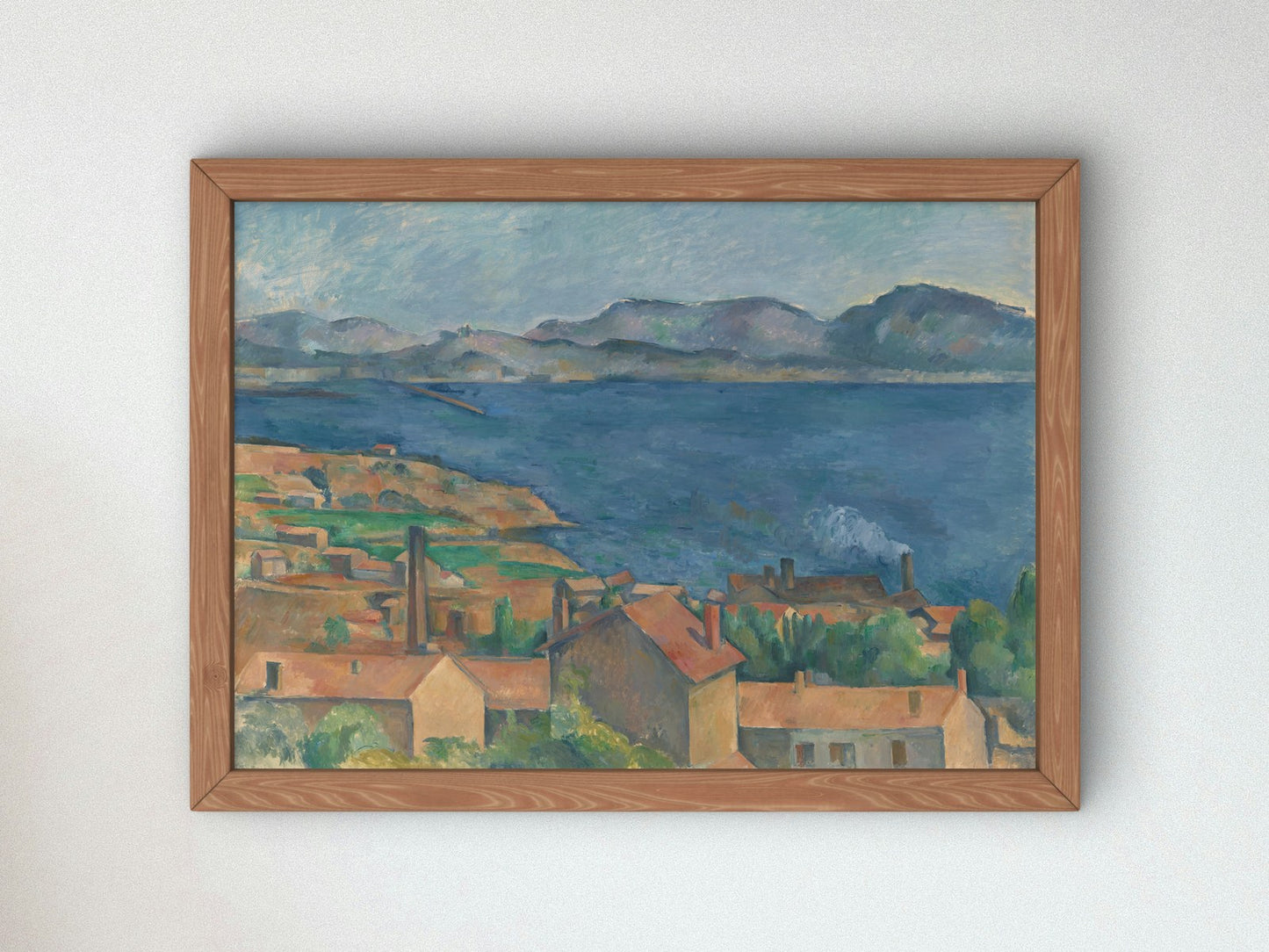 The Bay of Marseille Seen from L'Estaque by Paul Cézanne 1885, Wall Art Print, Fine Art Reproduction, Museum Quality Decor, Poster