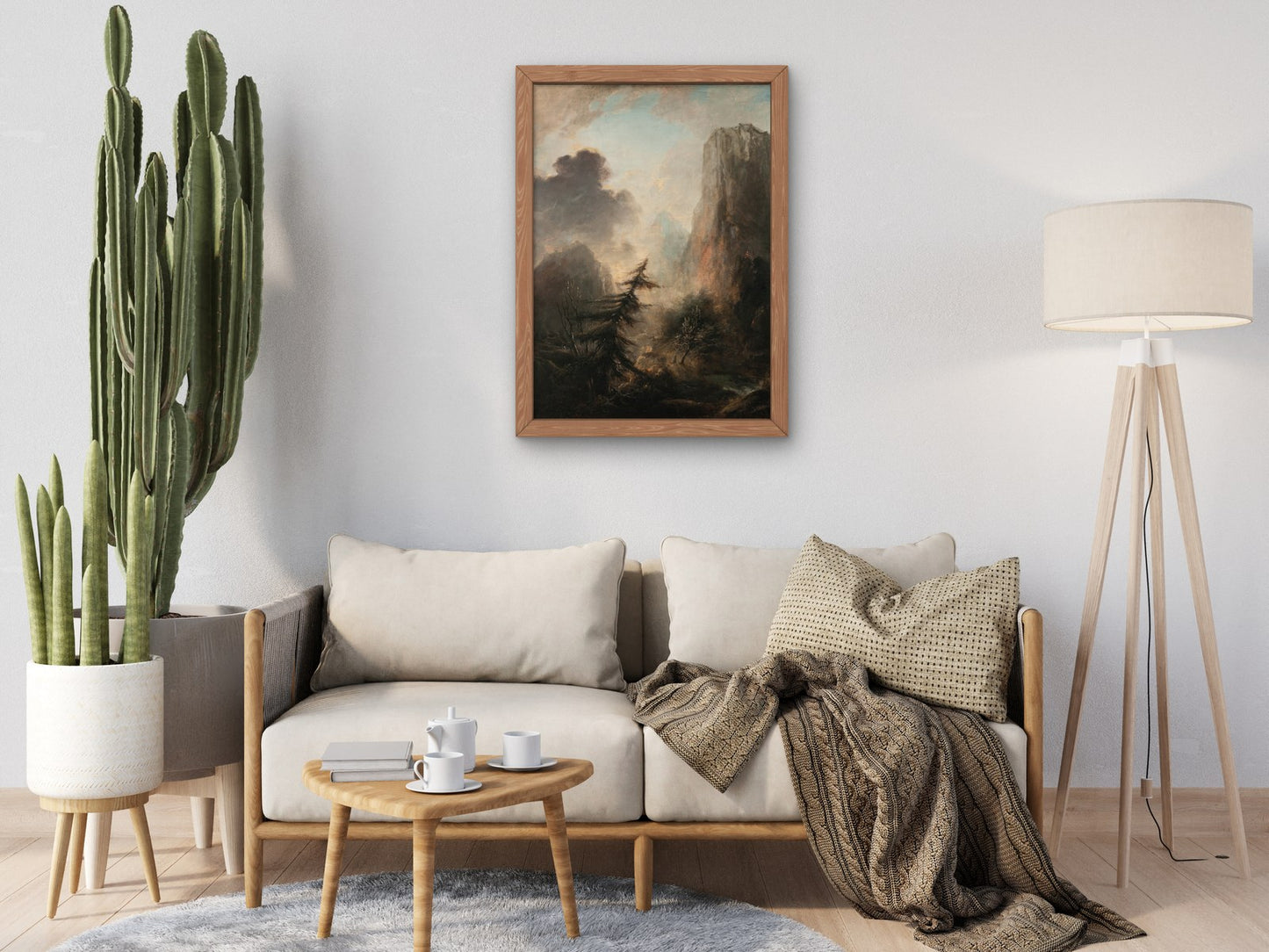 Romantic Landscape with Spruce by Elias Martin, Wall Art Print, Fine Art Reproduction, Museum Quality Decor, Poster