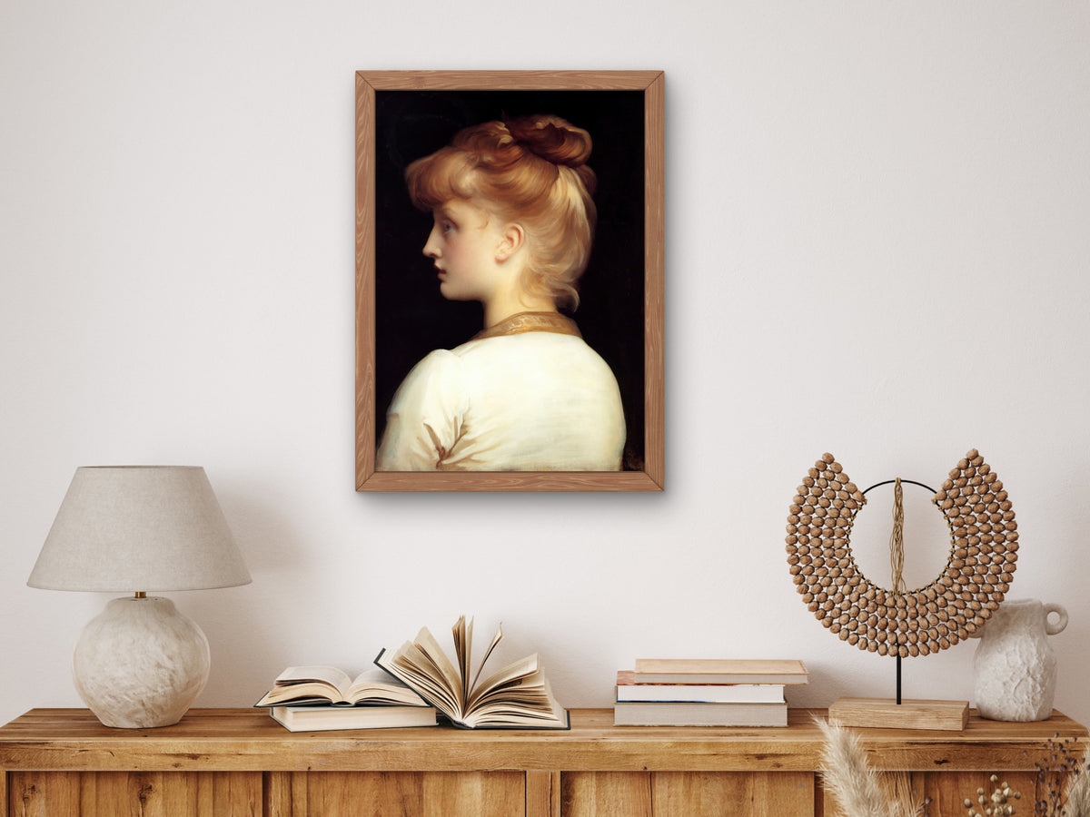 A Girl by Frederic Leighton, Wall Art Print, Fine Art Reproduction, Museum Quality Decor, Poster