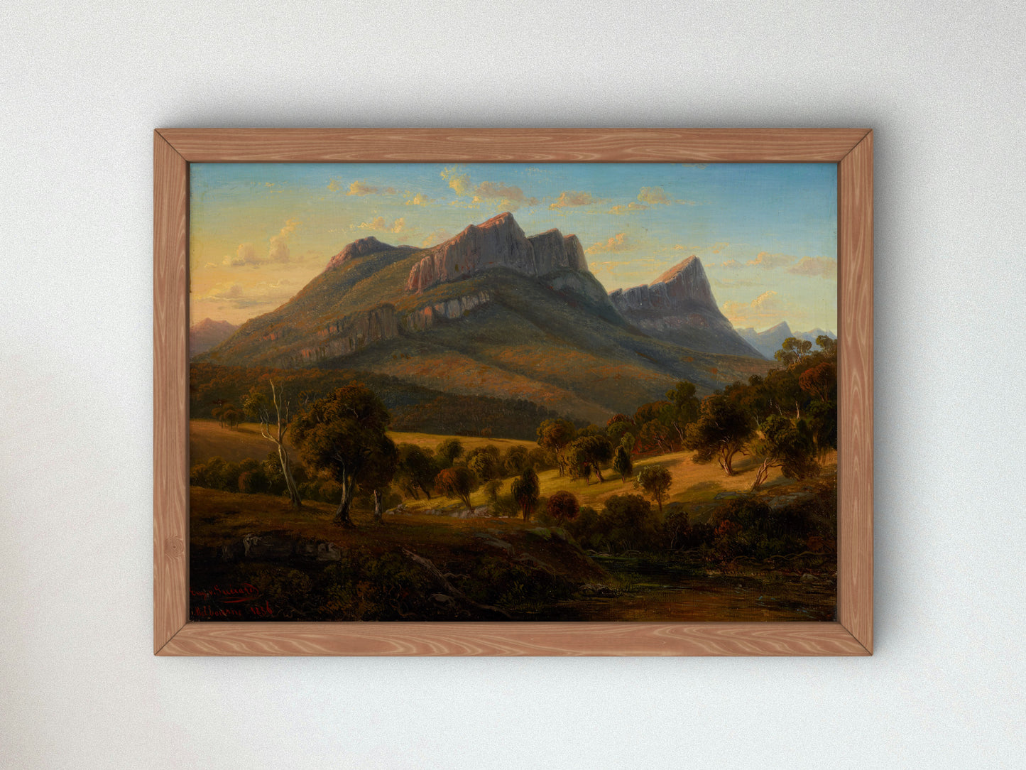 Mount Abrupt, the Grampians, Victoria by Eugene von Guérard 1856, Wall Art Print, Fine Art Reproduction, Museum Quality Decor, Poster