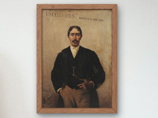 Portrait of Giuseppe Usuelli by Emilio Magistretti 1895, Wall Art Print, Fine Art Reproduction, Museum Quality Decor, Poster