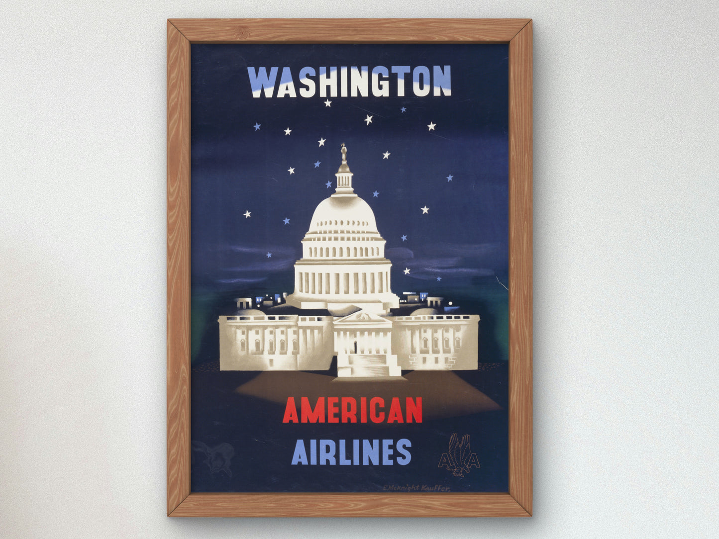 Washington by Edward McKnight Kauffer 1950, Wall Art Print, Fine Art Reproduction, Museum Quality Decor, Poster