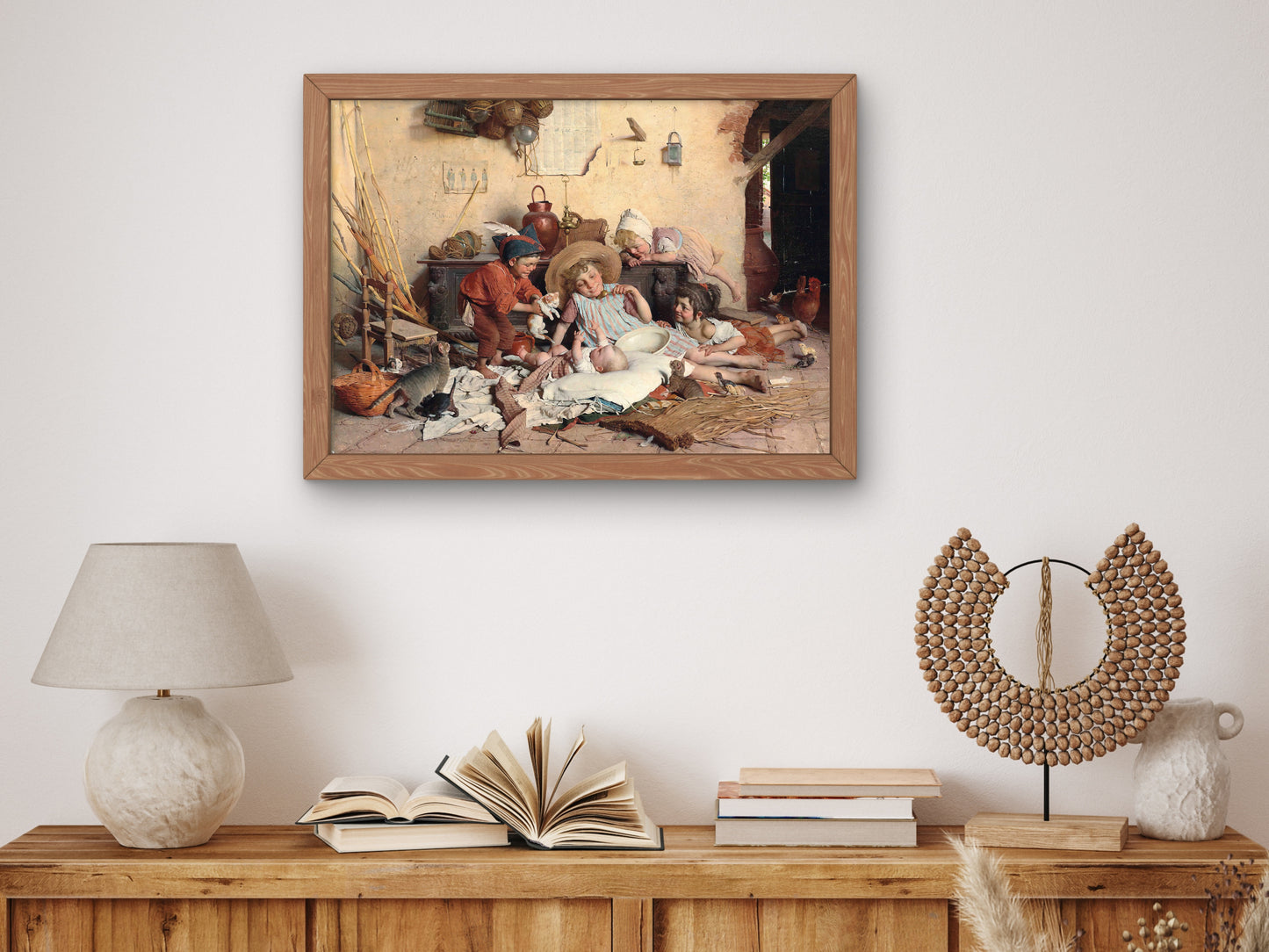 Childhood Joys by Gaetano Chierici 1895, Wall Art Print, Fine Art Reproduction, Museum Quality Decor, Poster