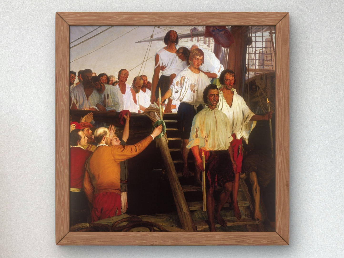 Juan Sebastián Elcano Returning to Seville in 1522 by Elías Salaverría 1945, Wall Art Print, Fine Art Reproduction, Museum Quality Decor