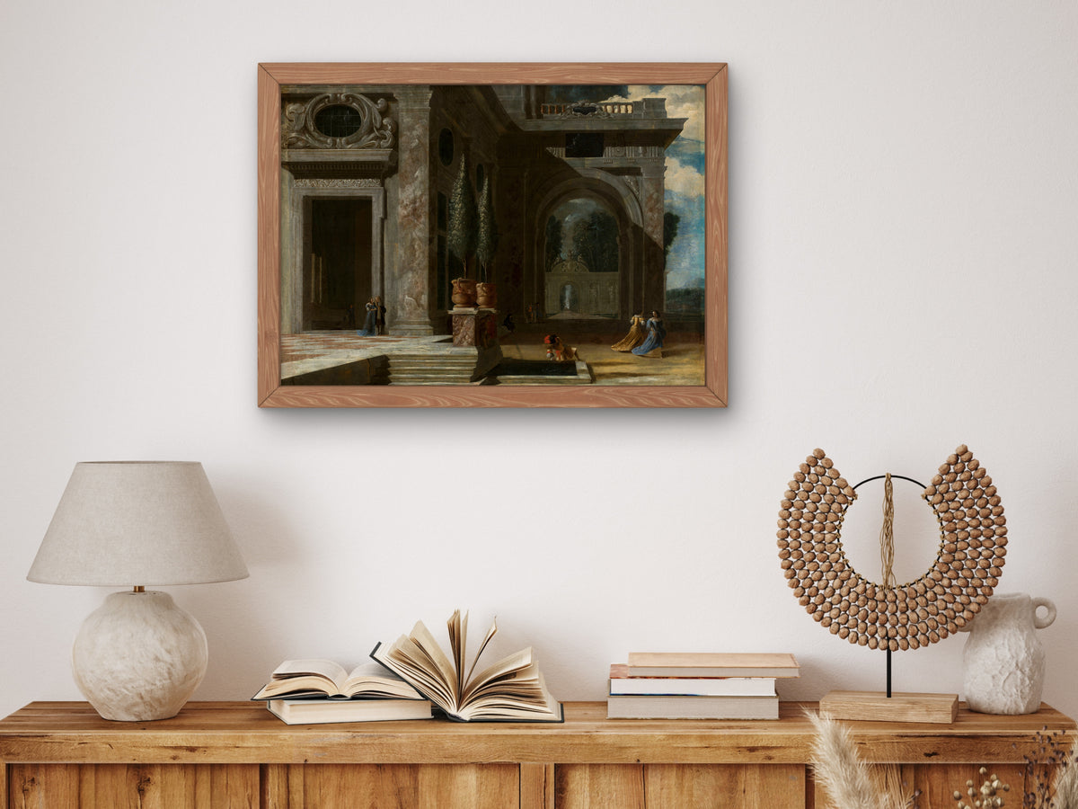 Fantastical Architecture by Willem Schubert van Ehrenberg 1672, Wall Art Print, Fine Art Reproduction, Museum Quality Decor, Poster