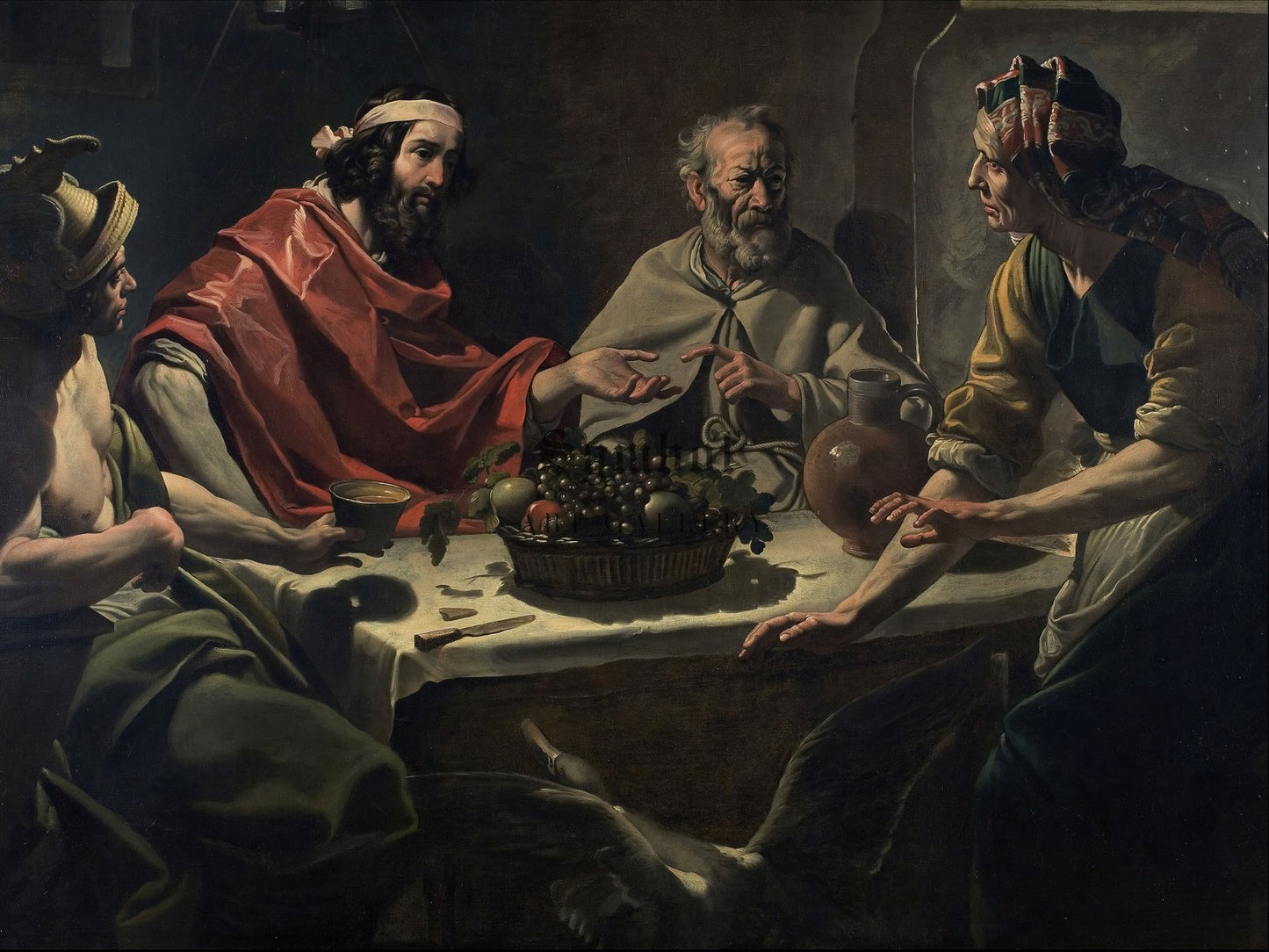 Philemon and Baucis Entertaining Jupiter and Mercury by Abraham Janssens 1610, Wall Art Print, Fine Art Reproduction, Museum Quality Decor