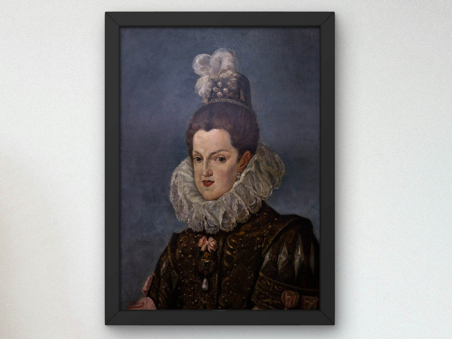 Margarita de Austria by Enrique Recio y Gil, Wall Art Print, Fine Art Reproduction, Museum Quality Decor, Poster