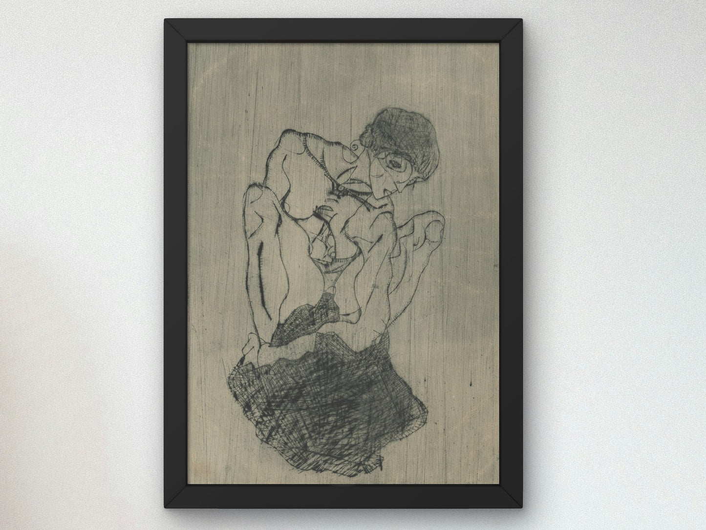 Sorrow by Egon Schiele 1914, Wall Art Print, Fine Art Reproduction, Museum Quality Decor, Poster