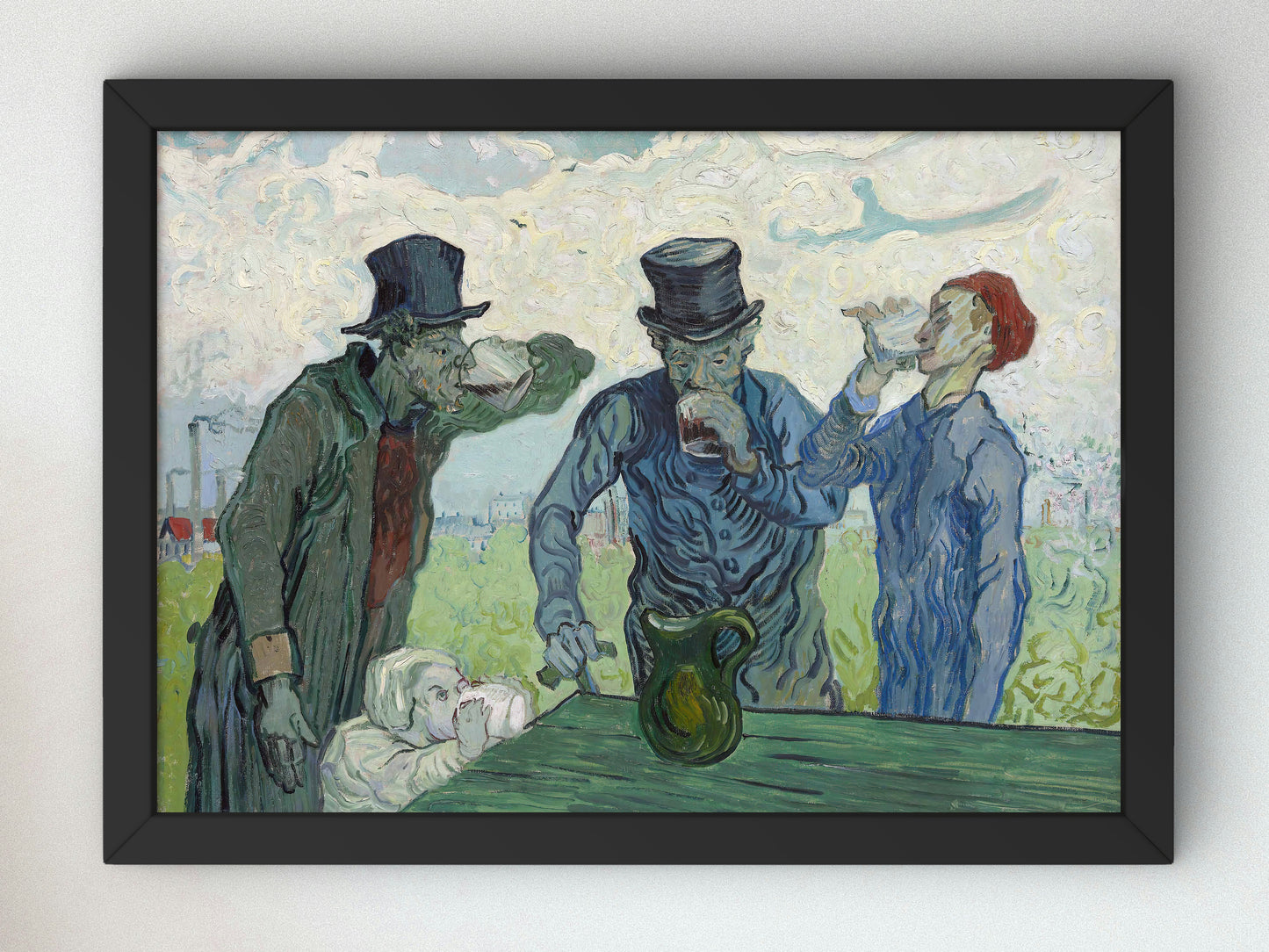 The Drinkers by Vincent van Gogh 1890, Wall Art Print, Fine Art Reproduction, Museum Quality Decor, Poster