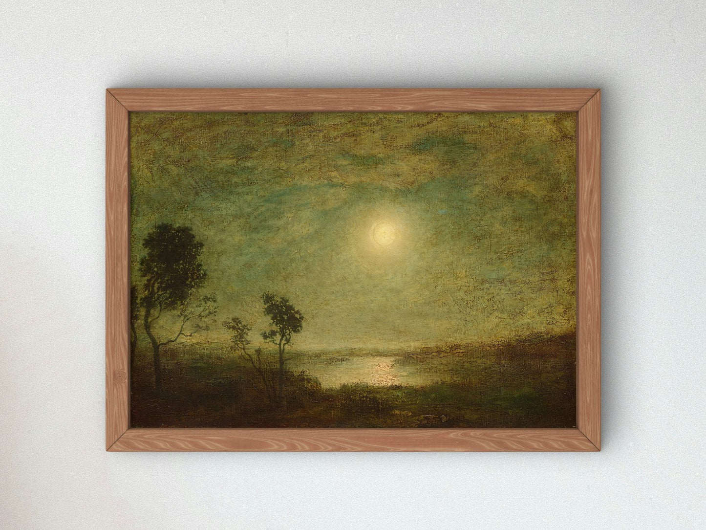 Moonlight by Ralph Albert Blakelock 1895, Wall Art Print, Fine Art Reproduction, Museum Quality Decor, Poster