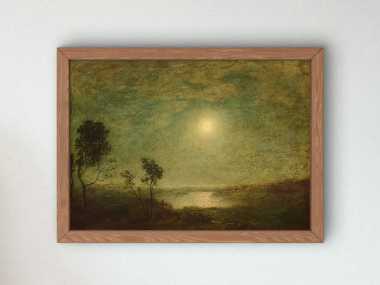 Moonlight by Ralph Albert Blakelock 1895, Wall Art Print, Fine Art Reproduction, Museum Quality Decor, Poster