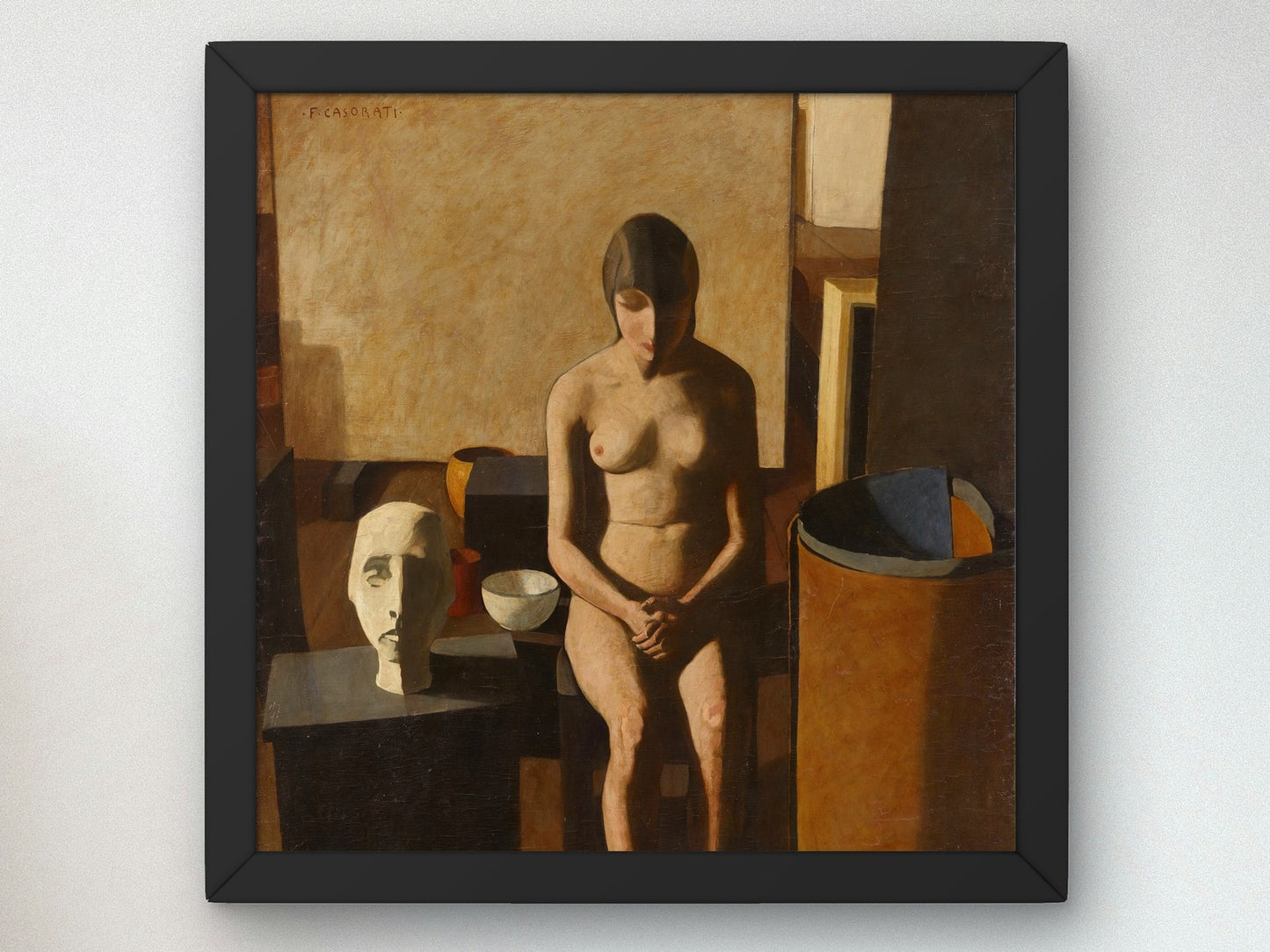Fanciulla nuda by Felice Casorati 1921, Wall Art Print, Fine Art Reproduction, Museum Quality Decor, Poster