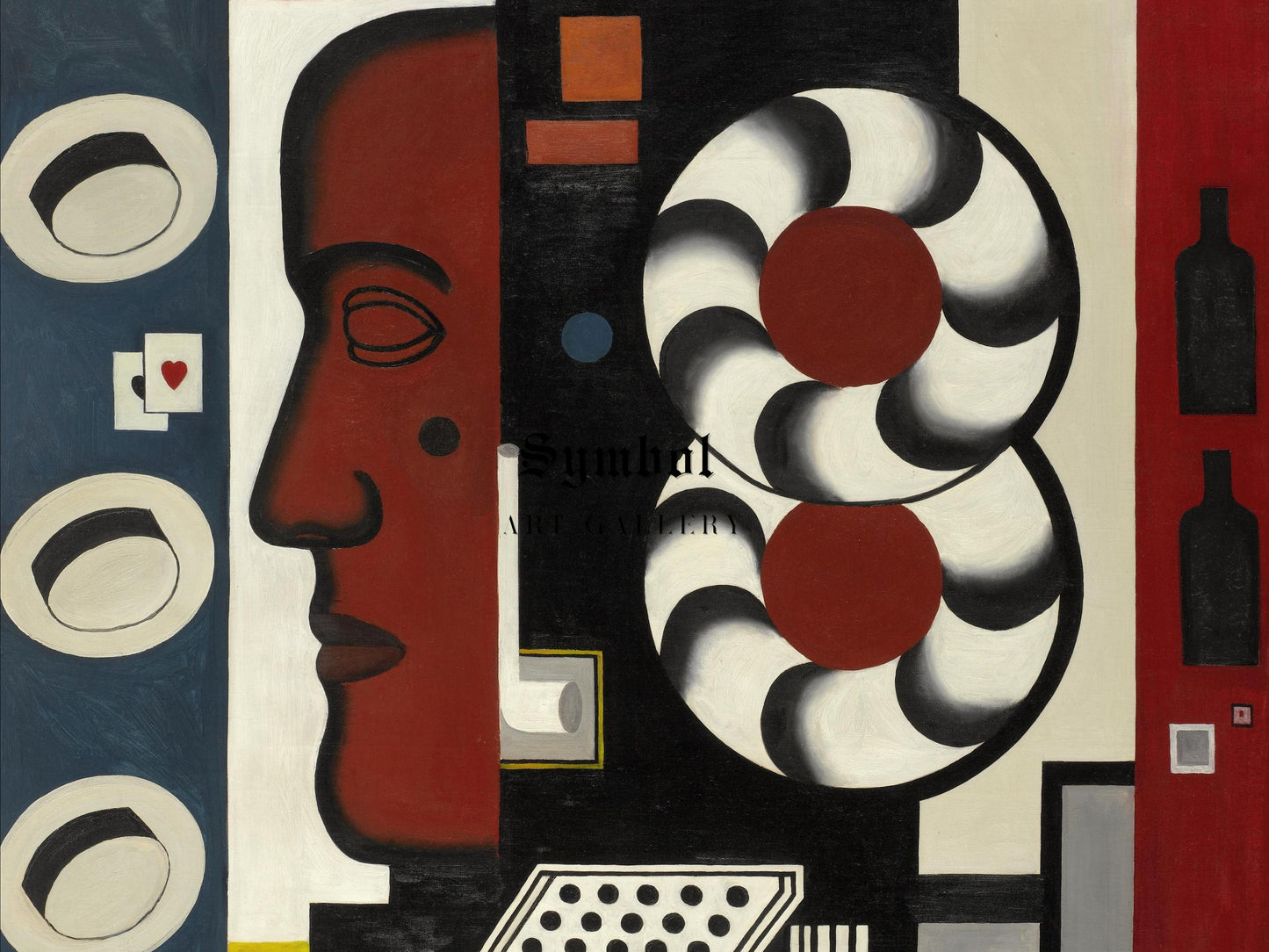 Composition with Hand and Hats by Fernand Léger 1927, Wall Art Print, Fine Art Reproduction, Museum Quality Decor, Poster