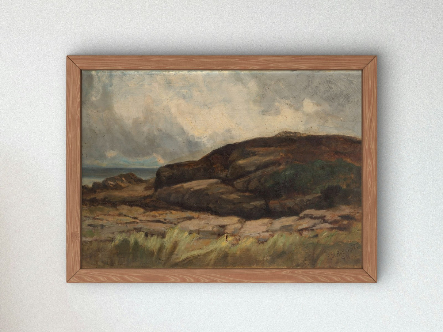 Landscape with Rocks by Edward Mitchell Bannister 1894, Wall Art Print, Fine Art Reproduction, Museum Quality Decor, Poster