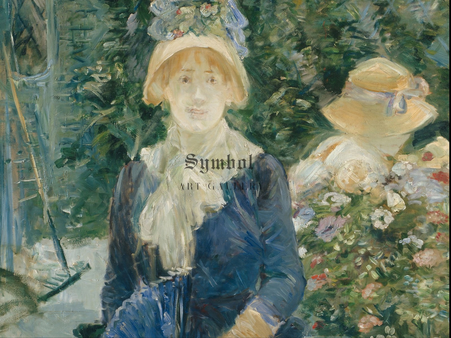 Woman in a Garden by Berthe Morisot 1882, Wall Art Print, Fine Art Reproduction, Museum Quality Decor, Poster