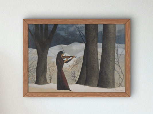 Winter Music by Léon Spilliaert 1943, Wall Art Print, Fine Art Reproduction, Museum Quality Decor, Poster
