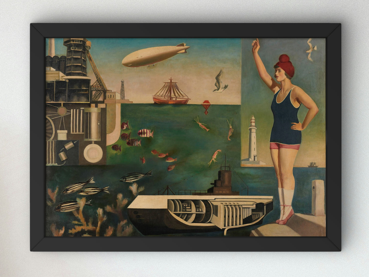 Sea by Koga Harue 1929, Wall Art Print, Fine Art Reproduction, Museum Quality Decor, Poster