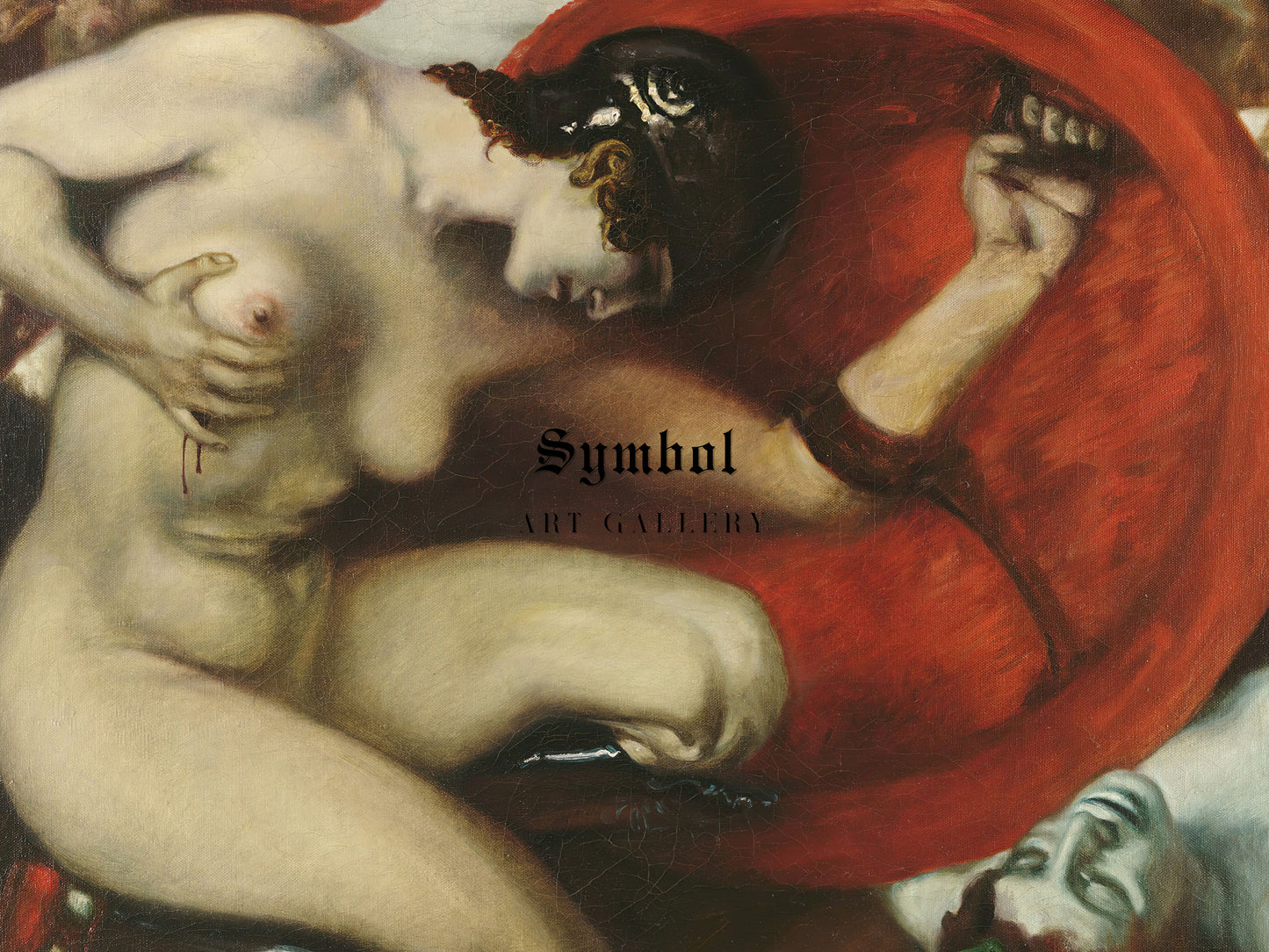 Wounded Amazon by Franz von Stuck 1905, Wall Art Print, Fine Art Reproduction, Museum Quality Decor, Poster