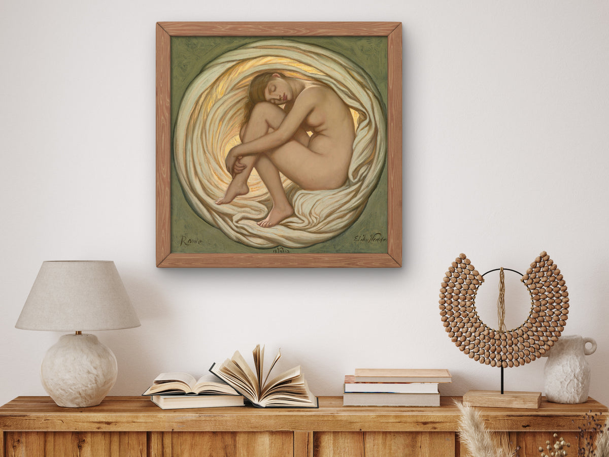 The Heart of the Rose by Elihu Vedder 1891, Wall Art Print, Fine Art Reproduction, Museum Quality Decor, Poster