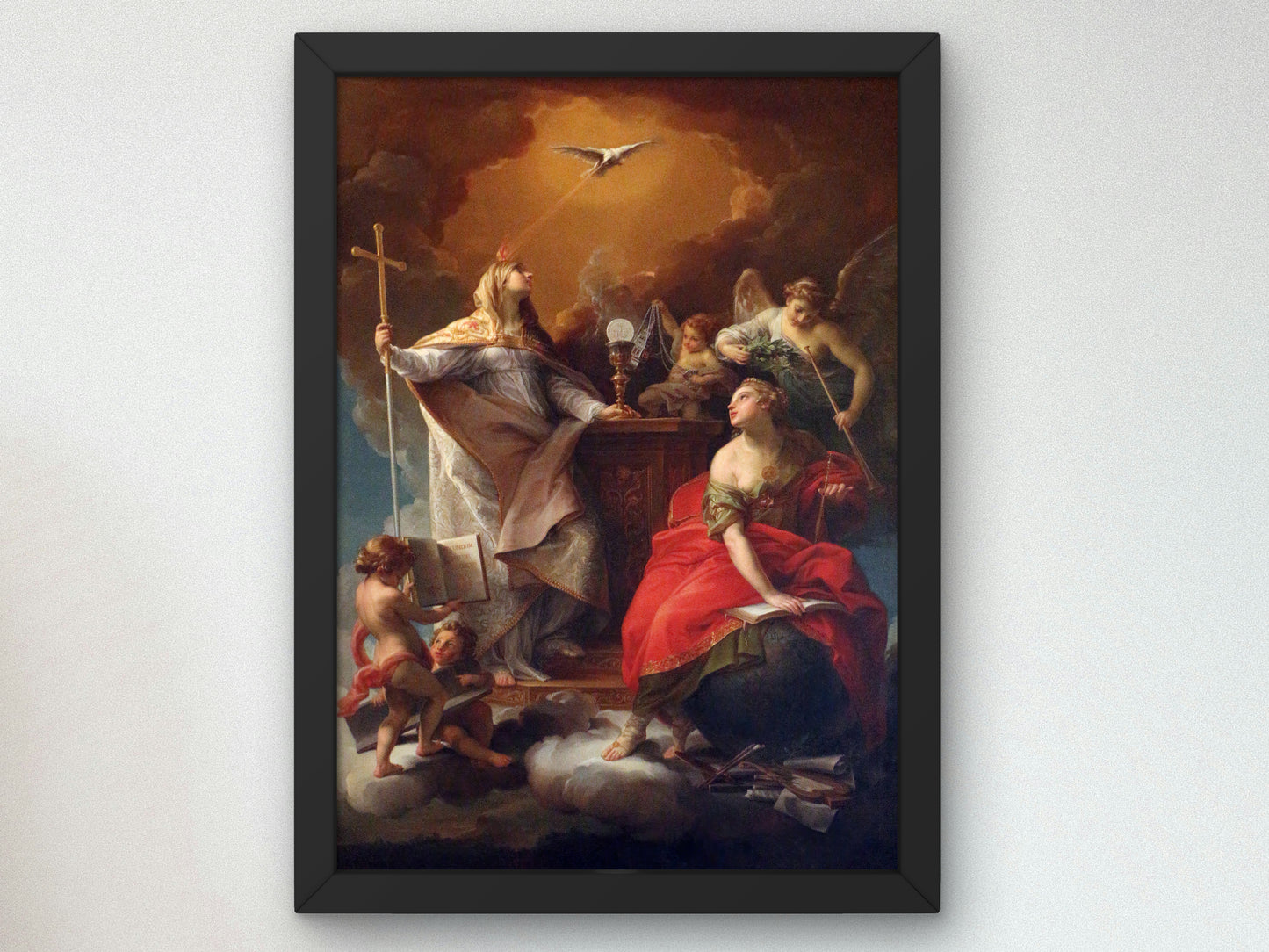Allegory of Religion by Pompeo Batoni, Wall Art Print, Fine Art Reproduction, Museum Quality Decor, Poster