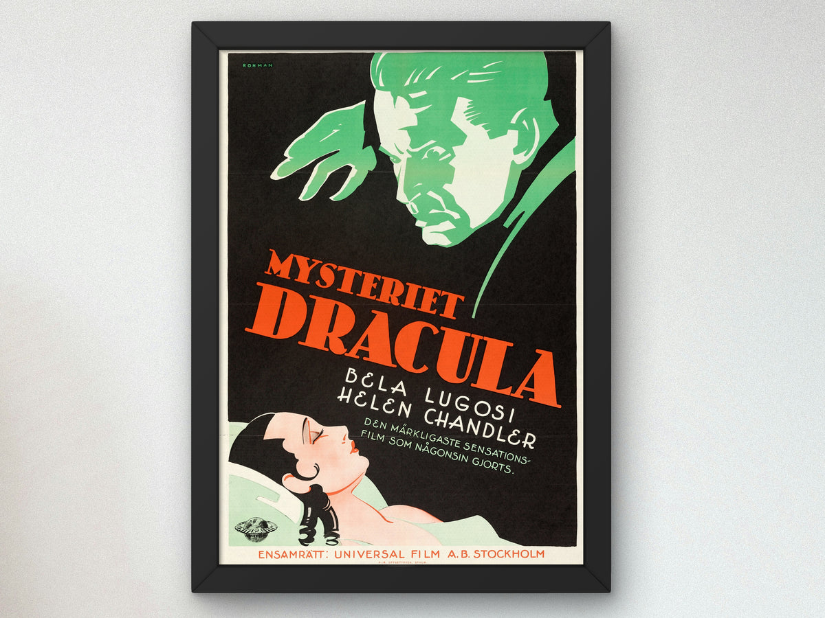 Dracula by Eric Rohman 1931, Wall Art Print, Fine Art Reproduction, Museum Quality Decor, Poster