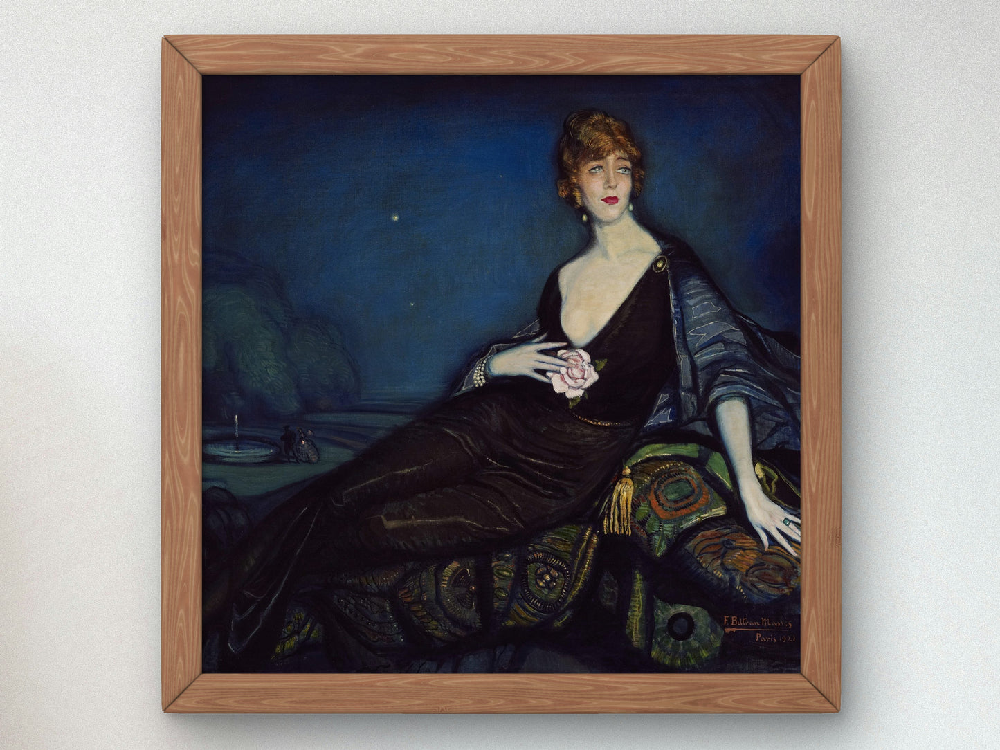 Marquesa de Casa Maury by Federico Beltrán Masses 1924, Wall Art Print, Fine Art Reproduction, Museum Quality Decor, Poster