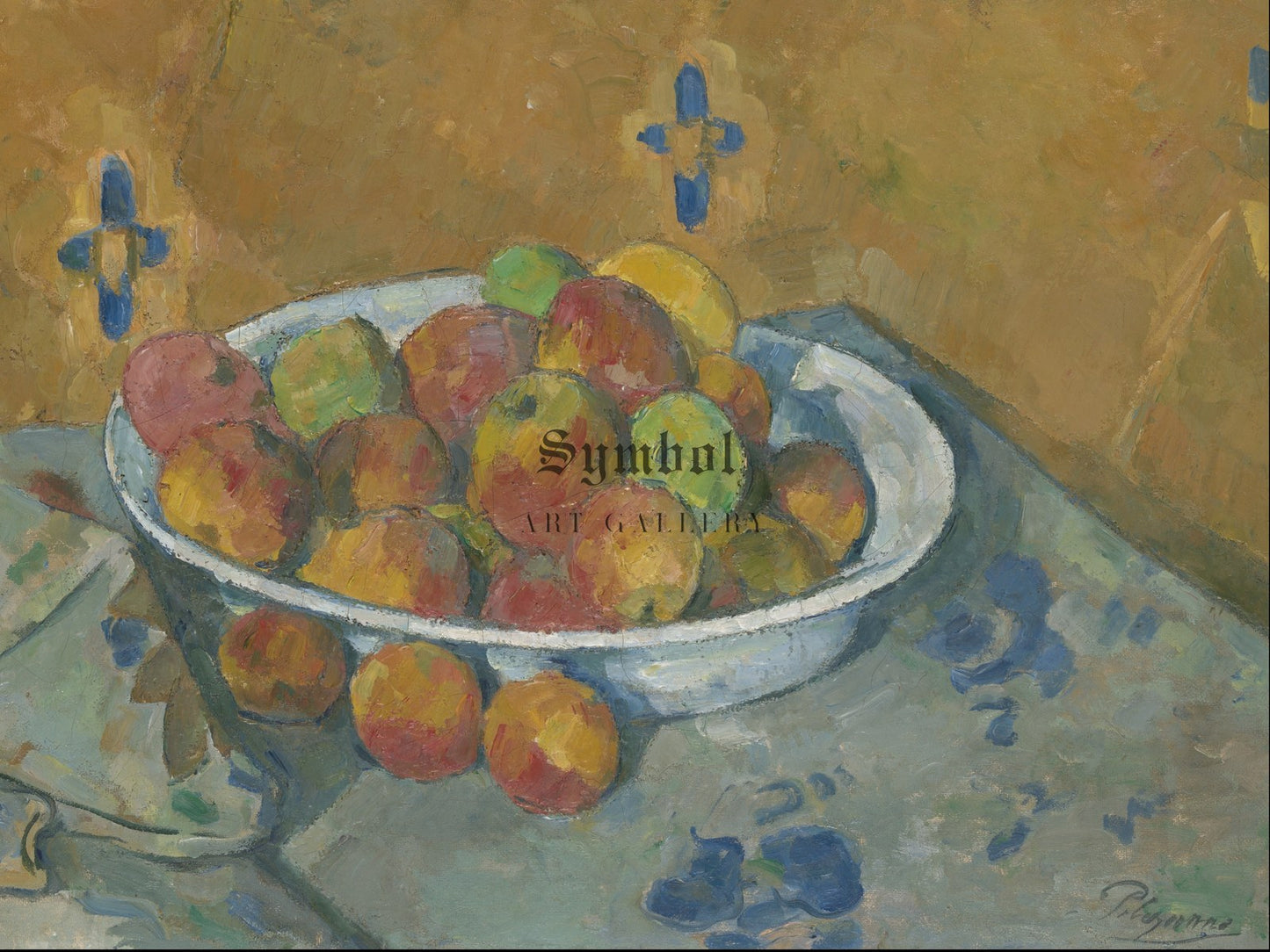 Plate of Apples by Paul Cézanne 1877, Wall Art Print, Fine Art Reproduction, Museum Quality Decor, Poster