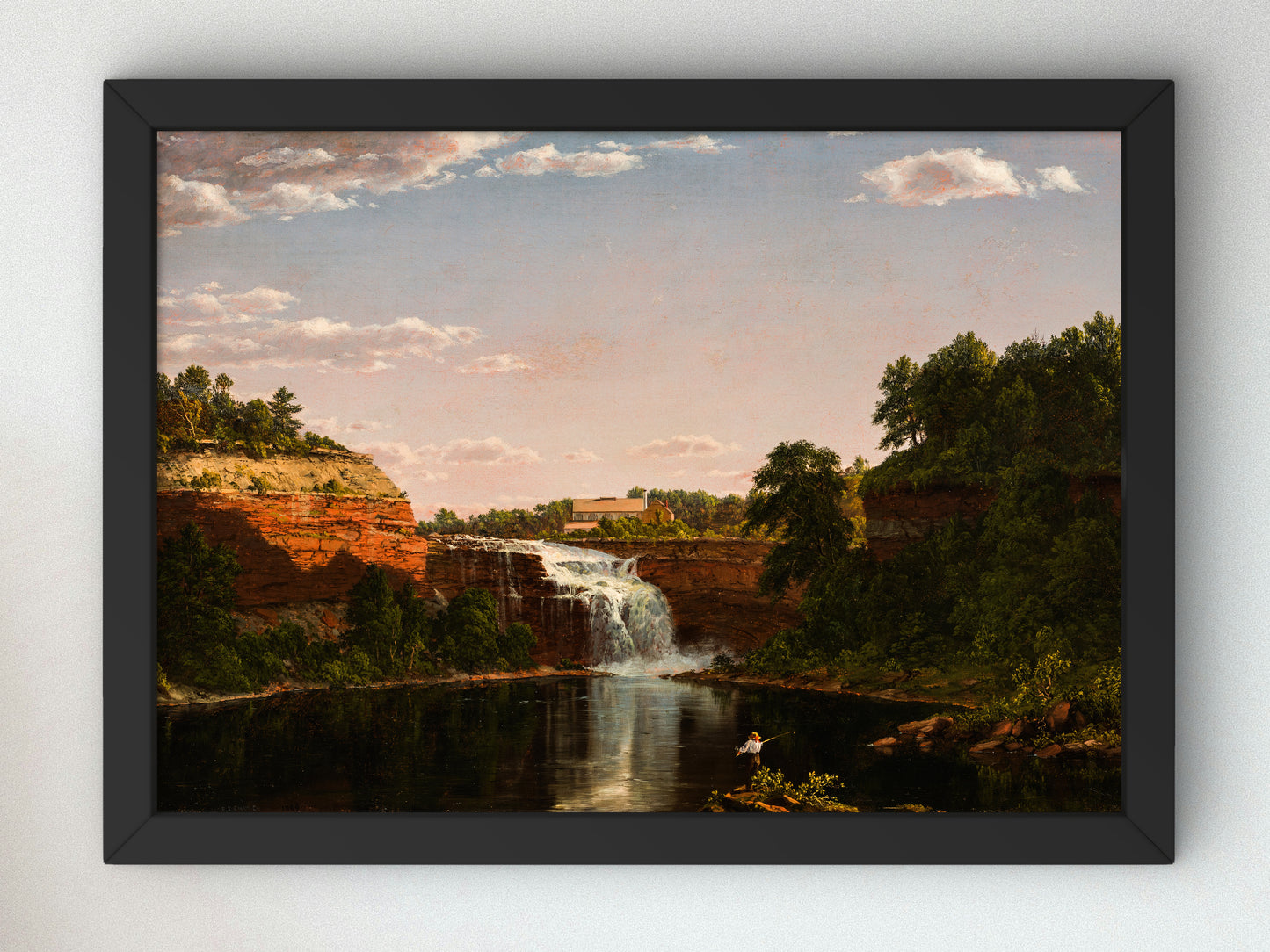 Lower Falls, Rochester by Frederic Edwin Church 1849, Wall Art Print, Fine Art Reproduction, Museum Quality Decor, Poster