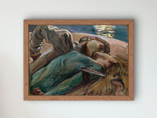 The Lovers by Akseli Gallen Kallela 1895, Wall Art Print, Fine Art Reproduction, Museum Quality Decor, Poster