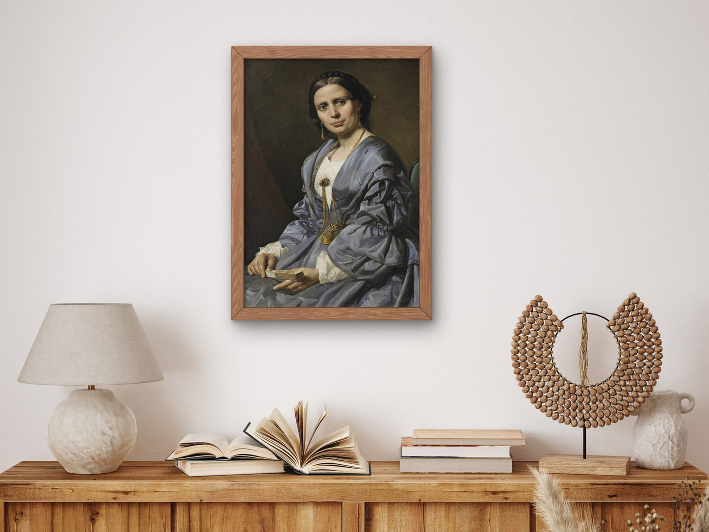 Portrait of a Lady by Domenico Induno 1855, Wall Art Print, Fine Art Reproduction, Museum Quality Decor, Poster