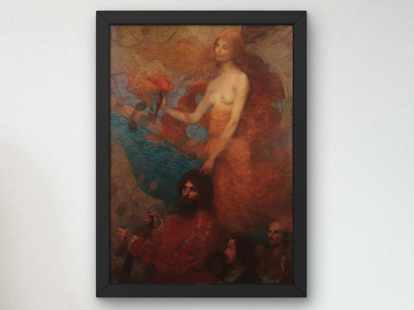 A Providência guia Cabral by Eliseu Visconti 1900, Wall Art Print, Fine Art Reproduction, Museum Quality Decor, Poster