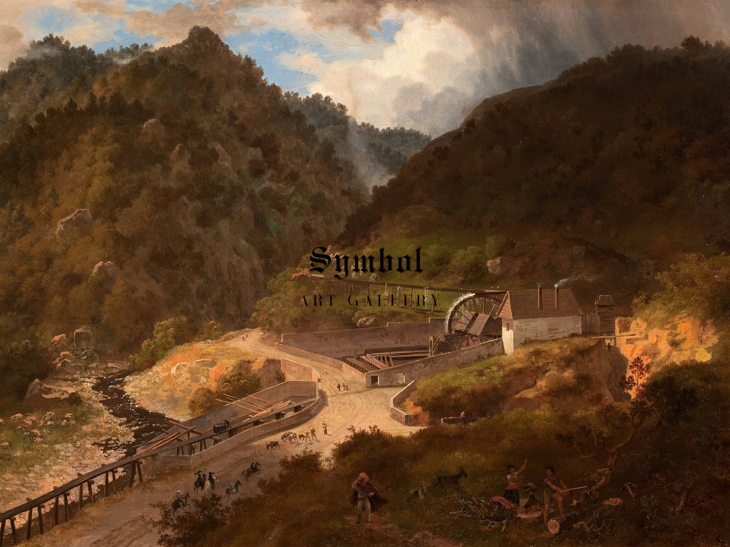 Minas de Real del Monte Hidalgo by Eugenio Landesio 1857, Wall Art Print, Fine Art Reproduction, Museum Quality Decor, Poster