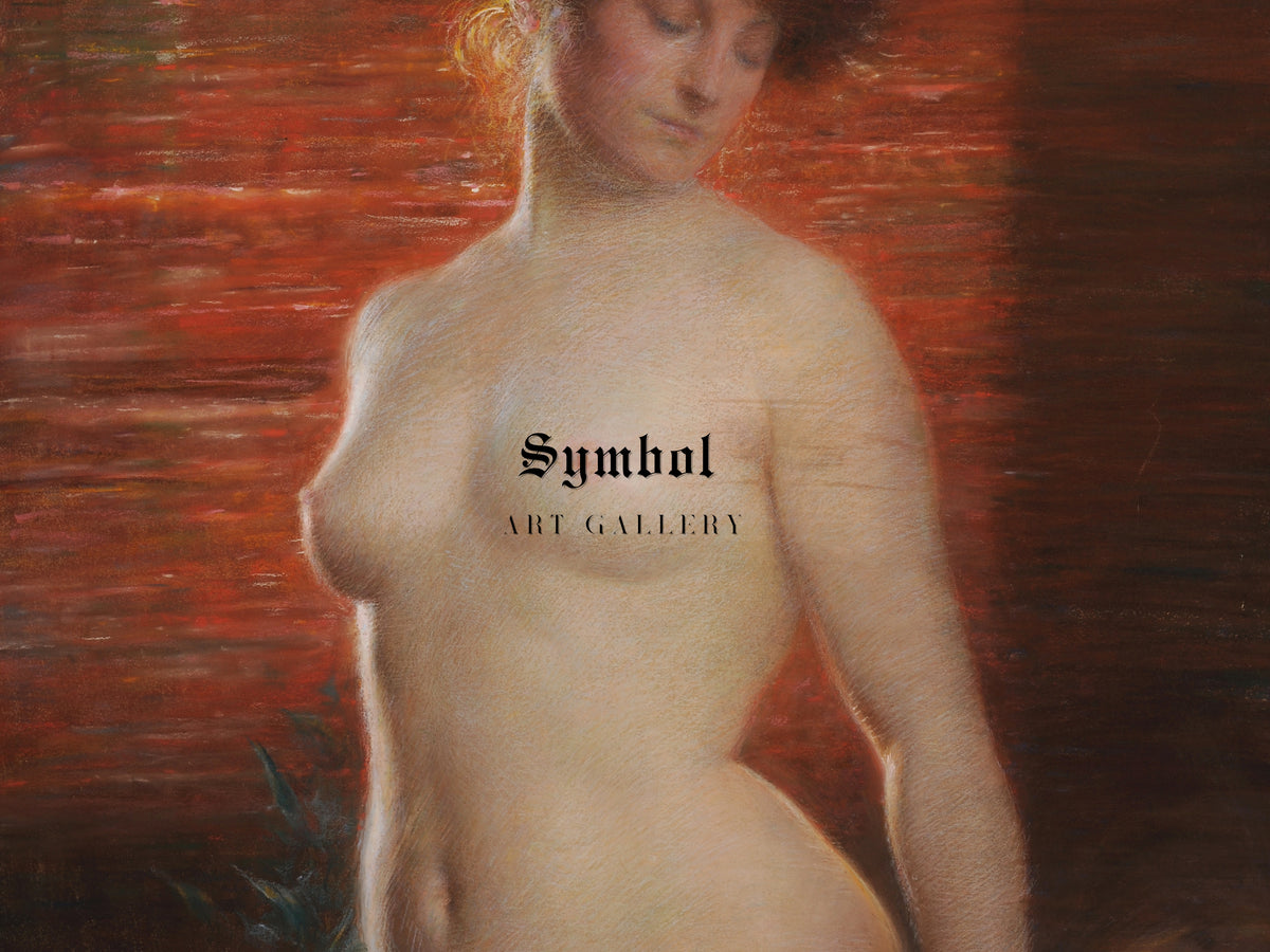 Modestie by Charles Lucien Leandre 1898, Wall Art Print, Fine Art Reproduction, Museum Quality Decor, Poster
