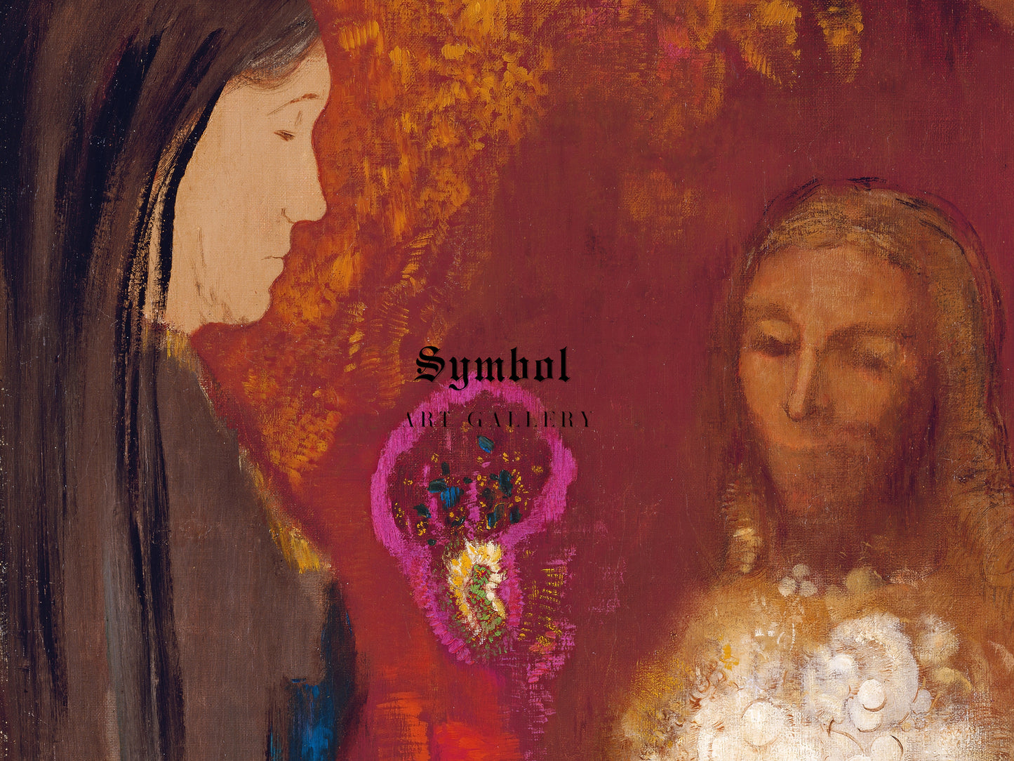 Christ and the Samaritan Woman by Odilon Redon 1895, Wall Art Print, Fine Art Reproduction, Museum Quality Decor, Poster