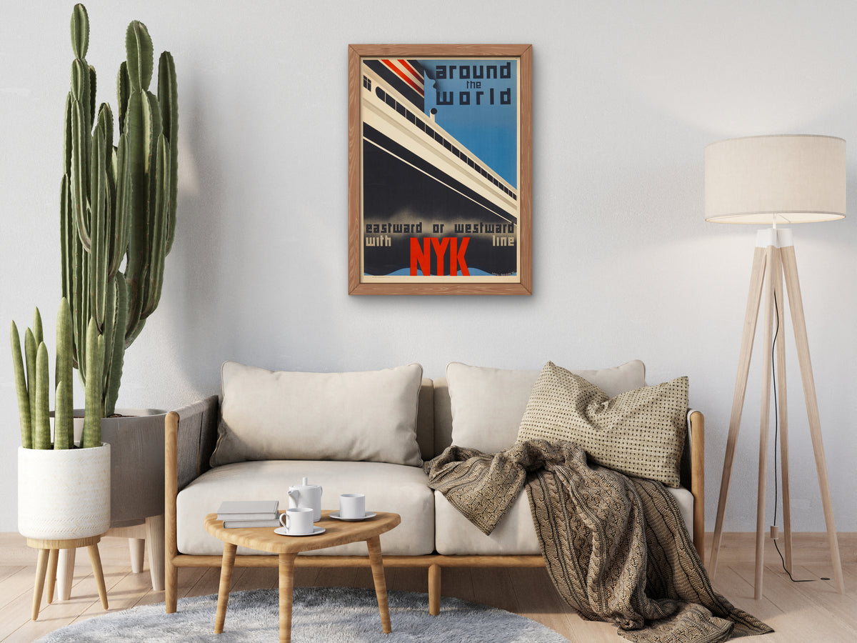 Around the World by George Hemming 1932, Wall Art Print, Fine Art Reproduction, Museum Quality Decor, Poster
