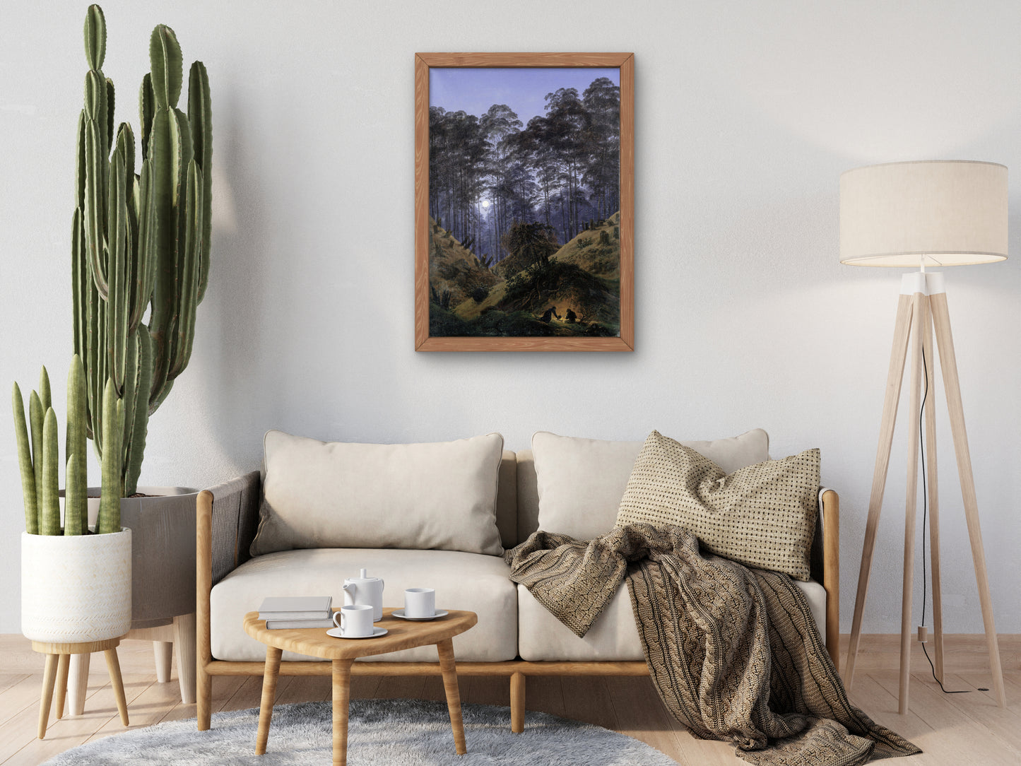Inside the Forest in the Moonlight by Caspar David Friedrich 1823, Wall Art Print, Fine Art Reproduction, Museum Quality Decor, Poster