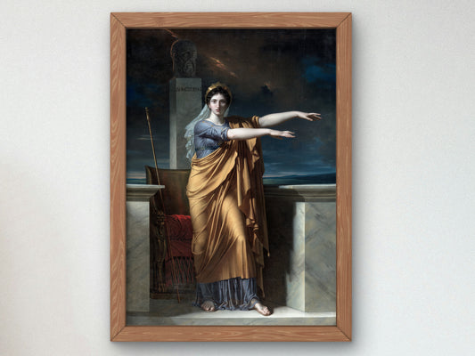 Polyhymnia, Muse of Eloquence by Charles Meynier 1800, Wall Art Print, Fine Art Reproduction, Museum Quality Decor, Poster